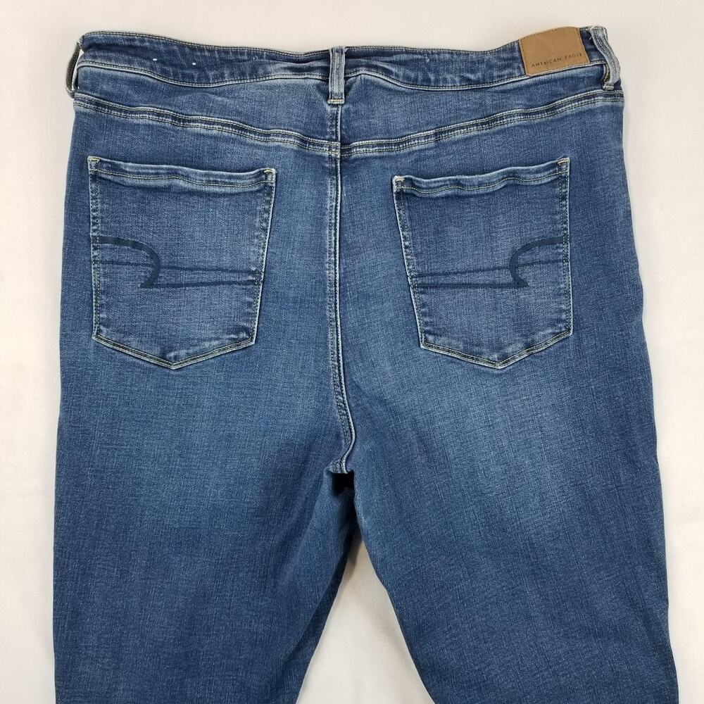 American Eagle Jeans Womens 18 Short Hi-Rise Jegging Super Stretch Distressed - Picture 4 of 11